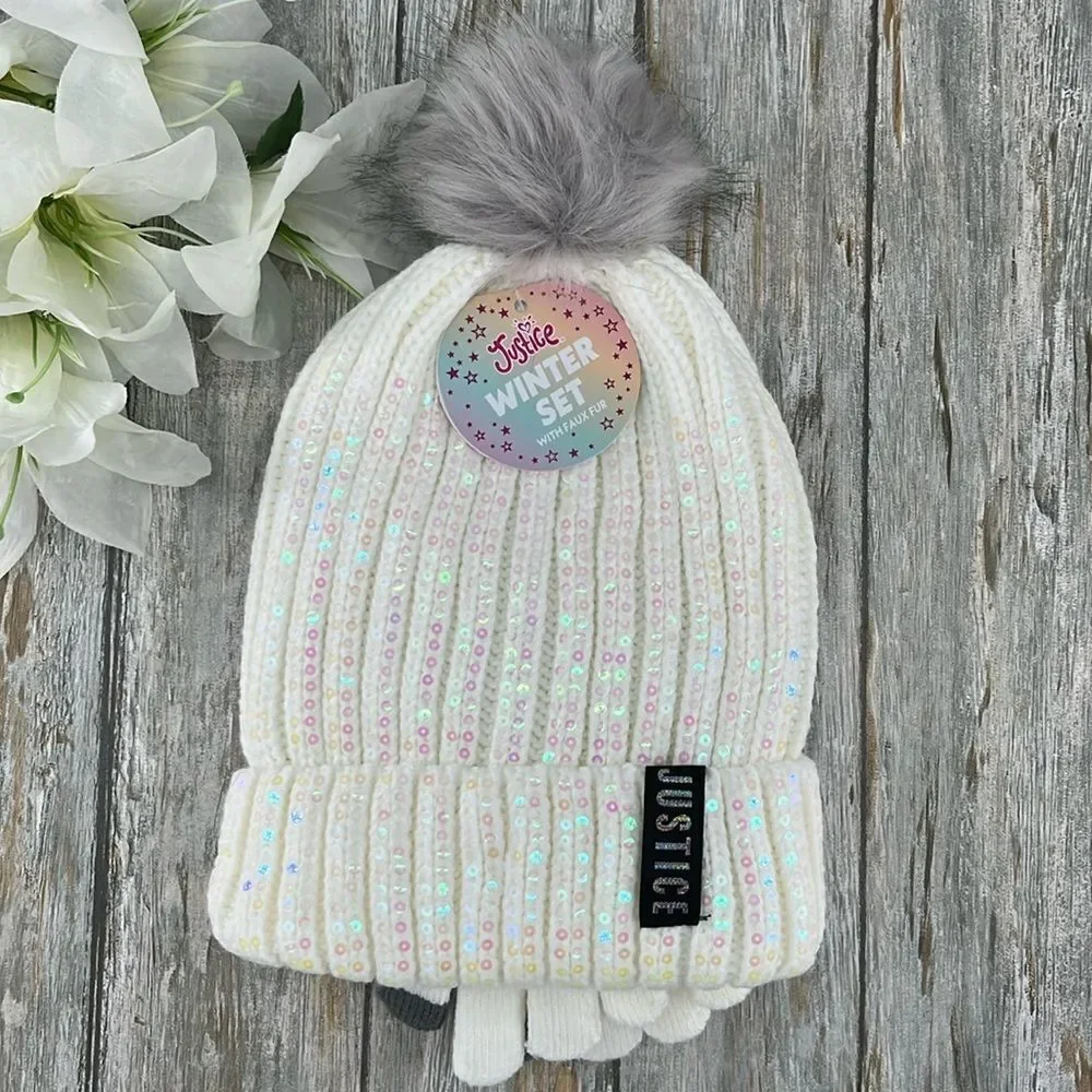 Justice sequined hat
